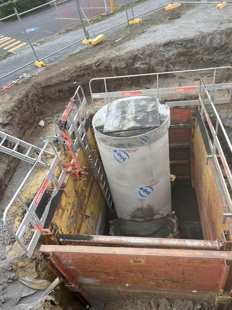 Deep drainage pit install