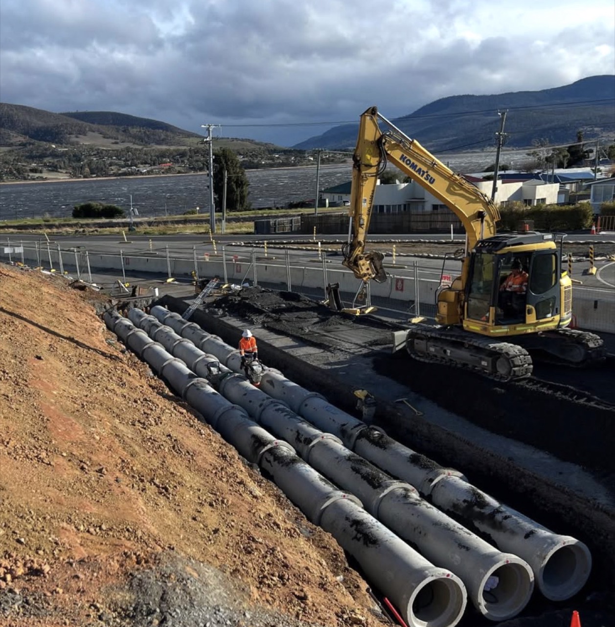 Roadside civil works